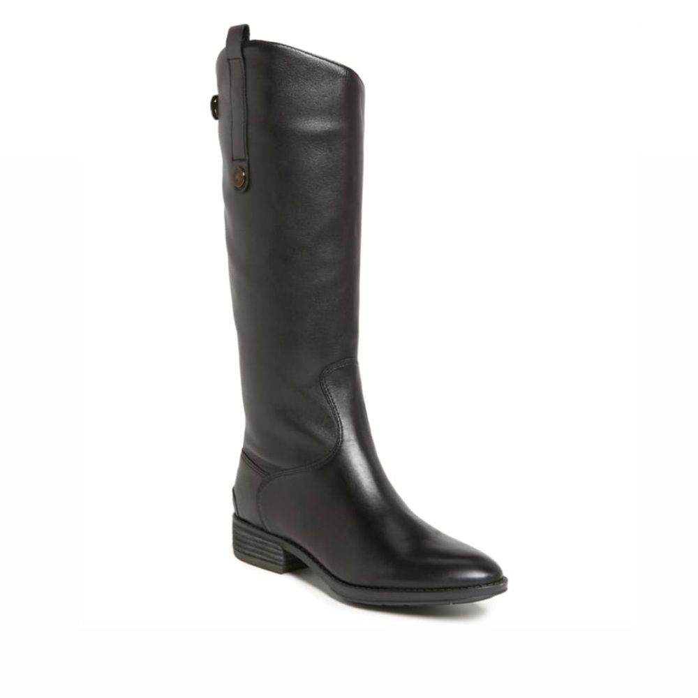 Sam Edelman Penny black leather knee high boots